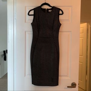 Calvin Klein Black and Gold Dress
